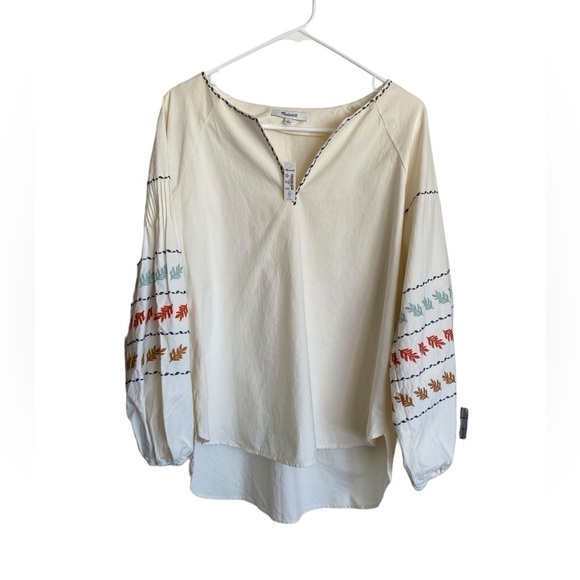 Nwot Madewell Embroidered-Sleeve
Popover Top - Picture 4 of 8